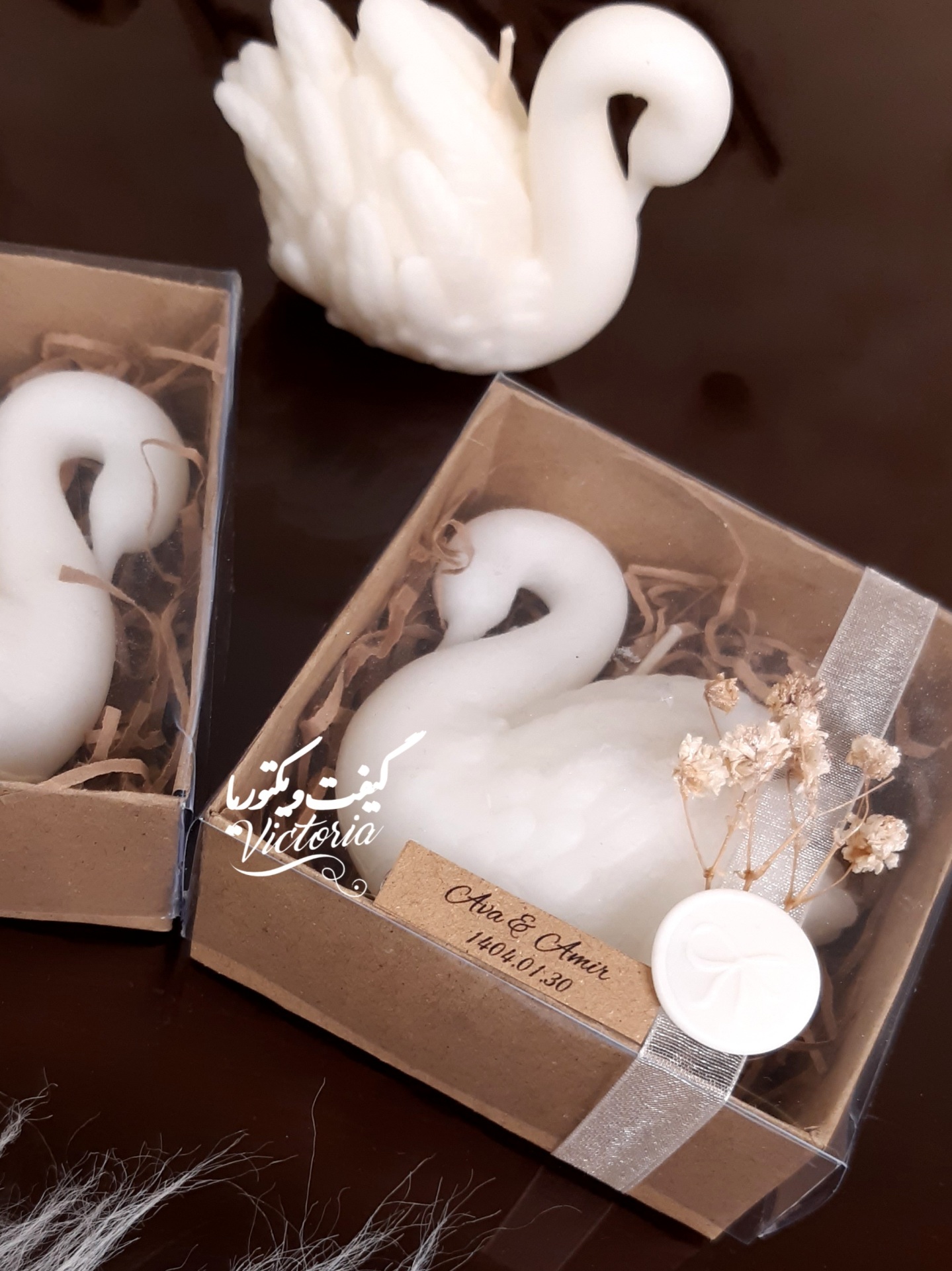 گیفت شمع قو جعبه ای