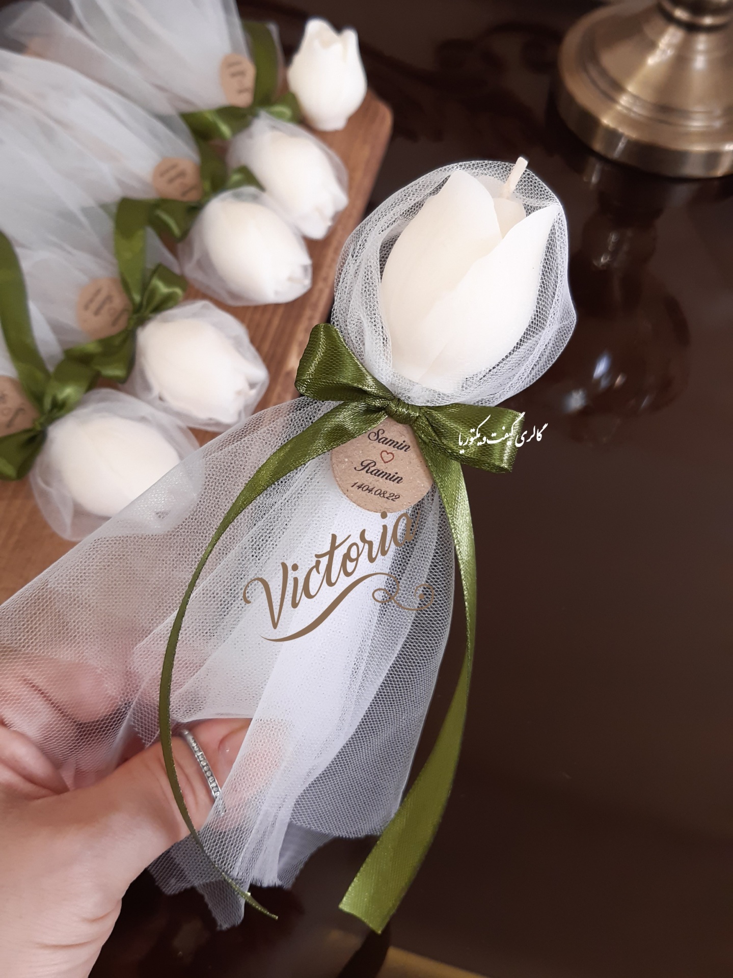 گیفت شمع گل رز
