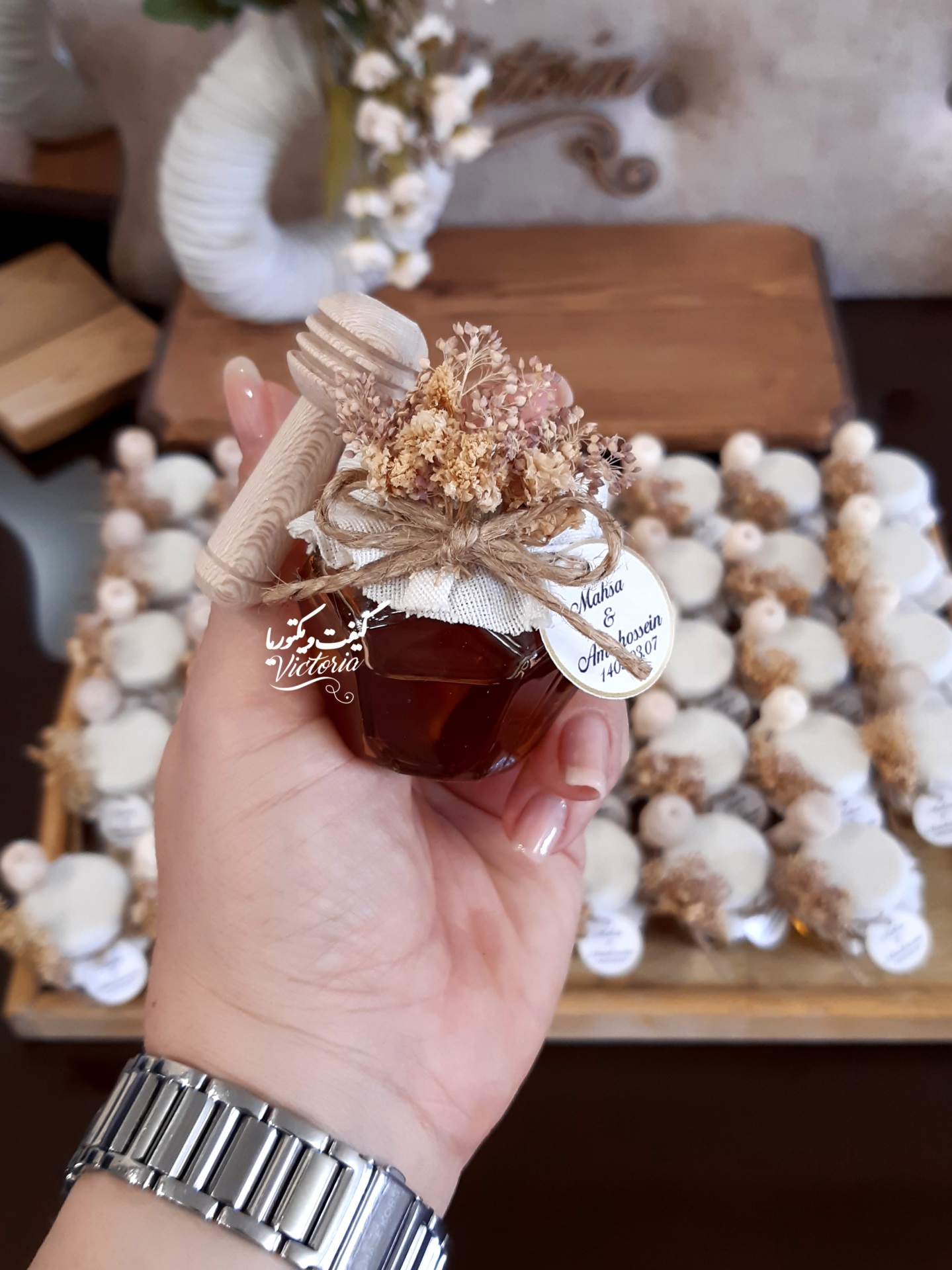 گیفت عسل با قلشق چوبی